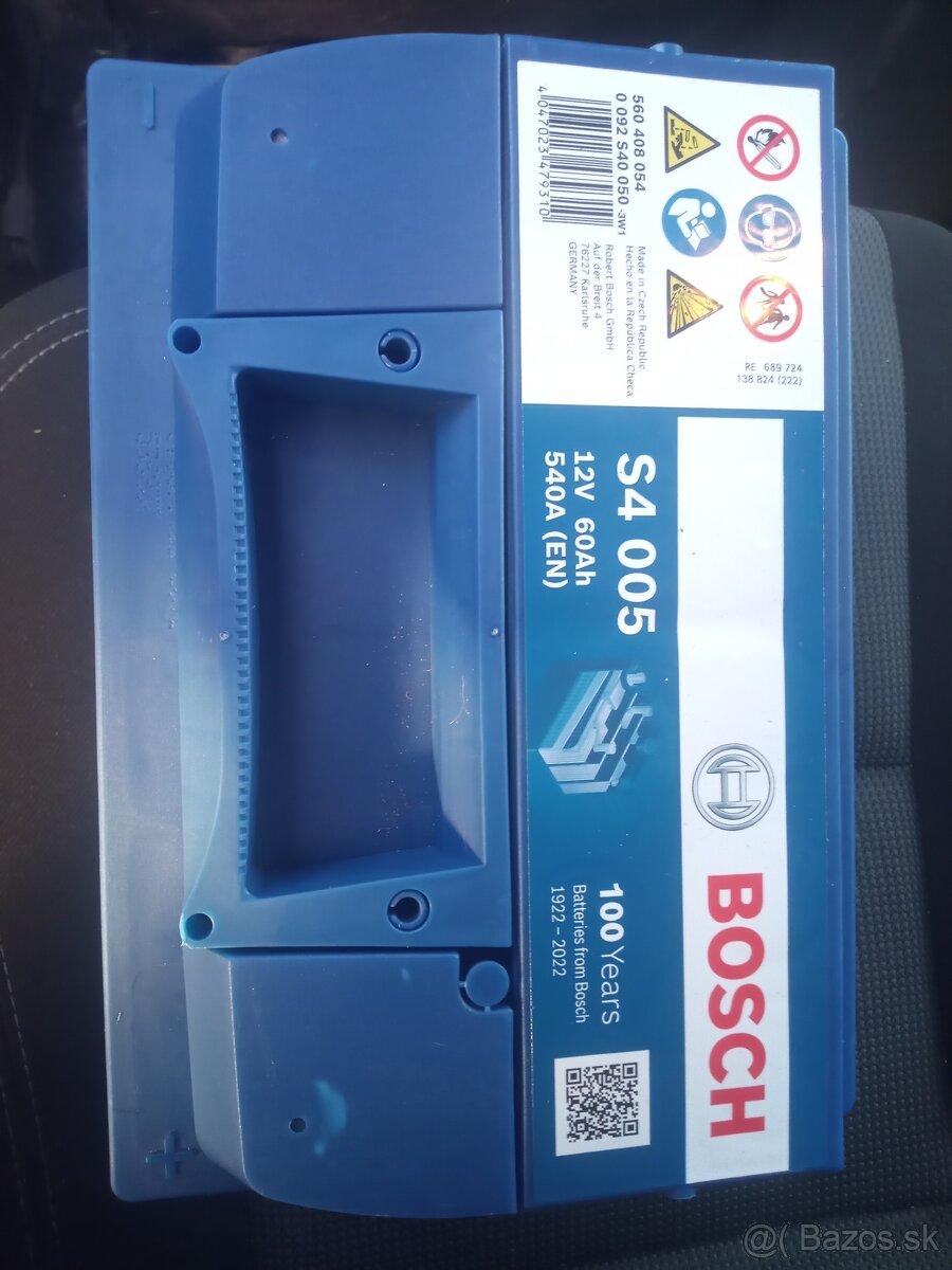 Nová, nepoužitá autobatéria, BOSH, 12v, 60Ah, 540A - 2