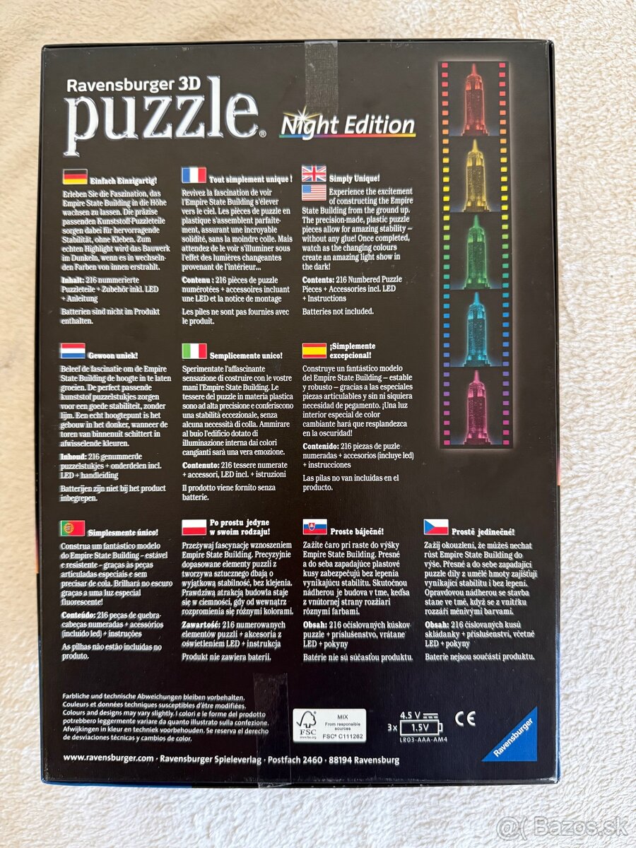 3D puzzle - Empire State Building Night Edition - 2