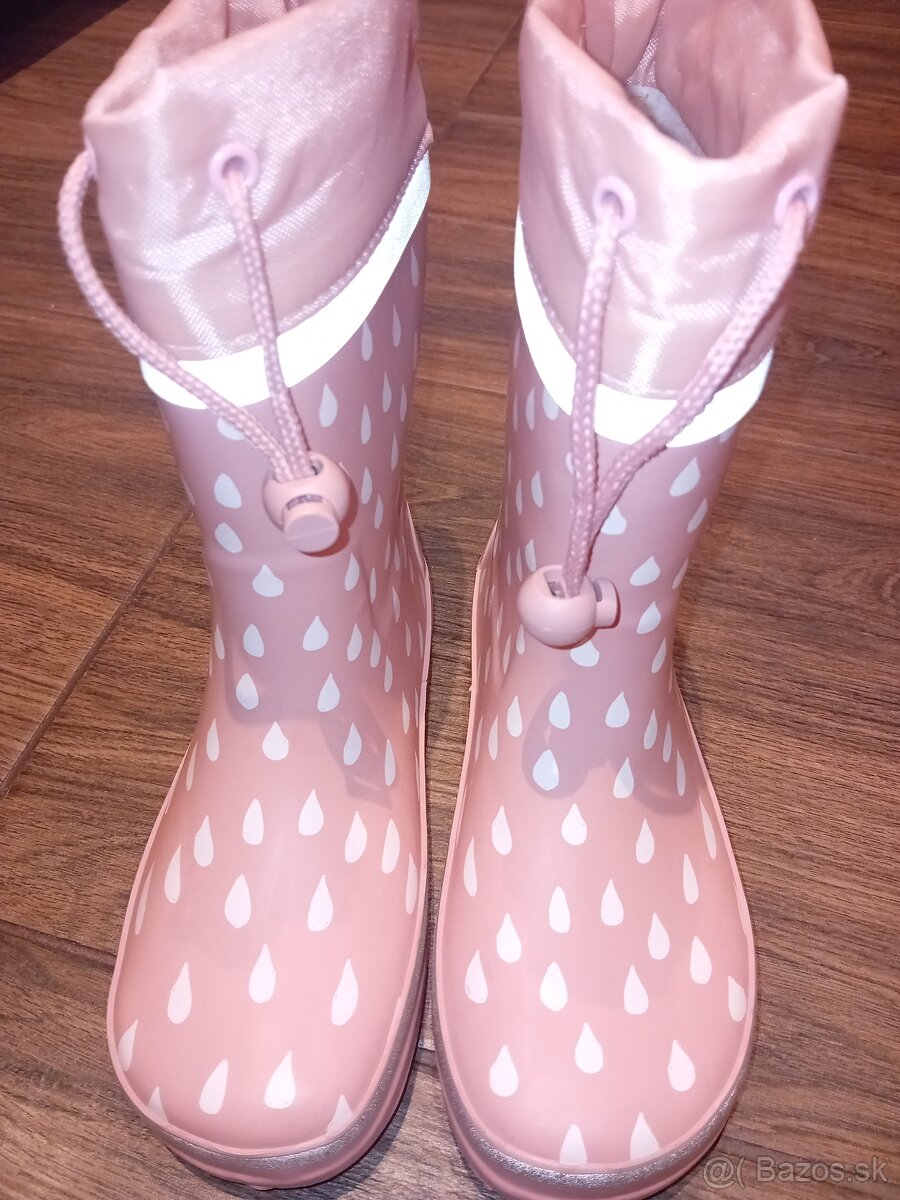 Dievčenské zateplené Tchibo gumáky- veľkosť 30/31 - 2