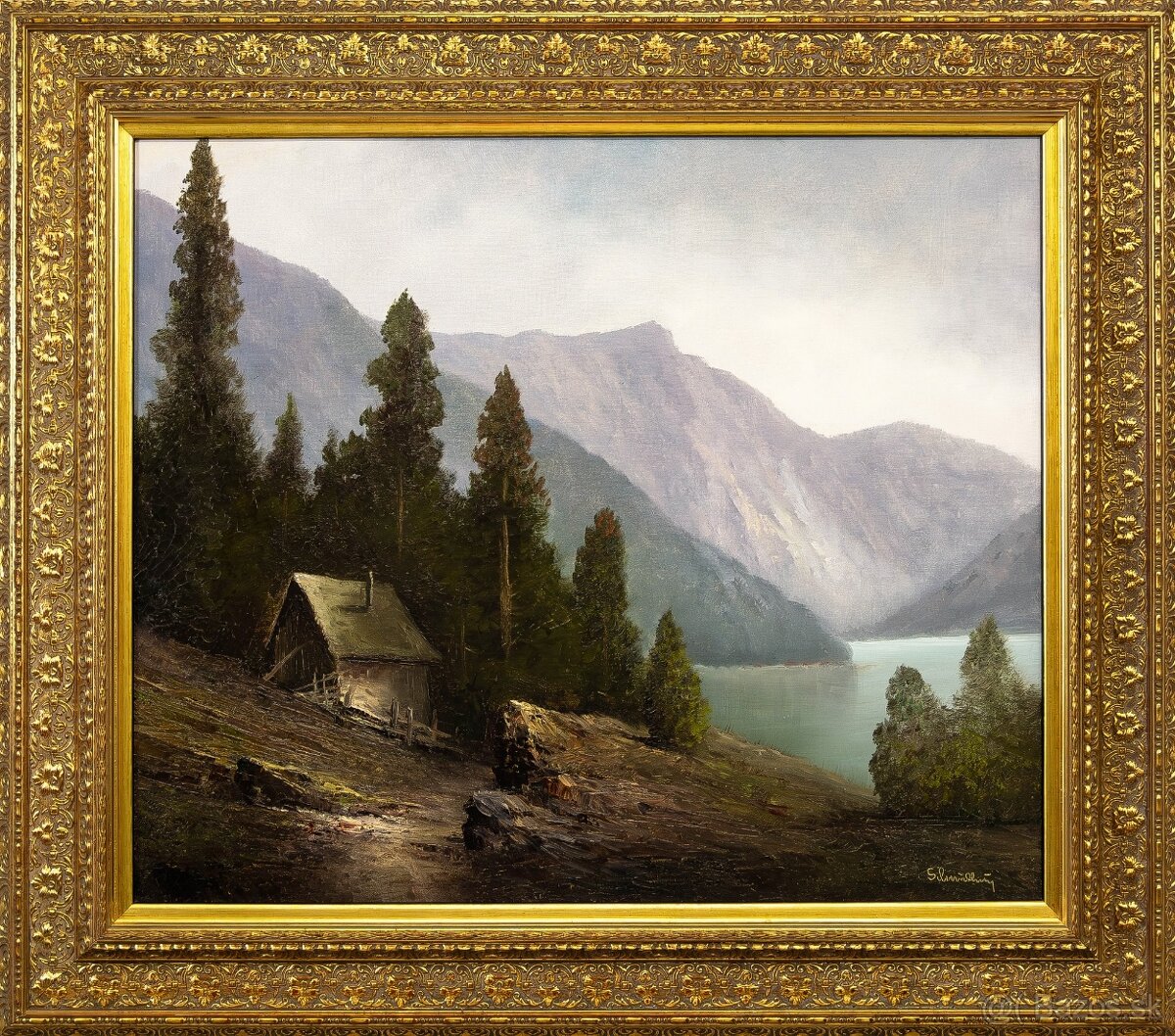 Horské jazero II, K.Schmidbauer, 770 × 680 mm - 2