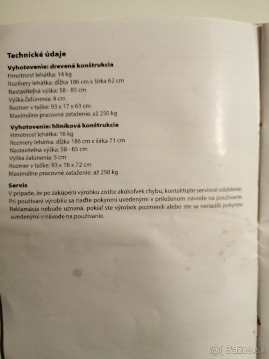 Masážne lehátko - 2