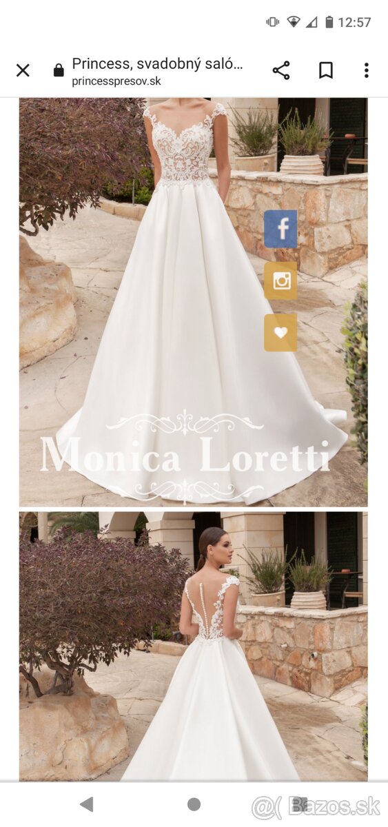 Ivory svadobné šaty Monica Loretti - 2