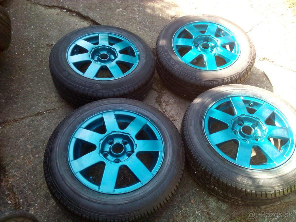 Sada kolies- alu disky 5x112 R15, 205/60 R15 - 2