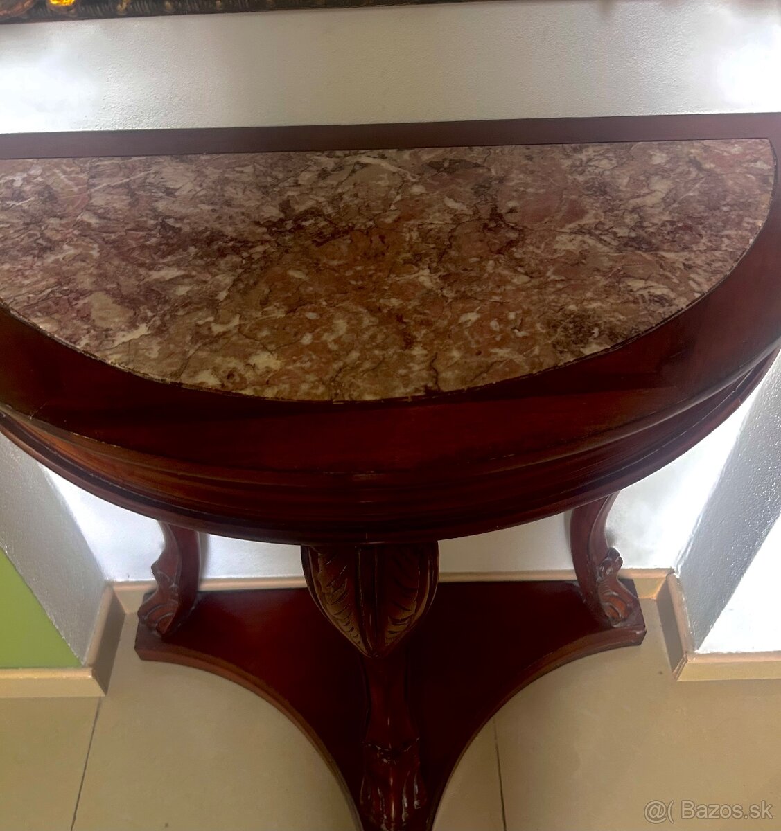 Starožitný konzolový stolík z masívu - 2