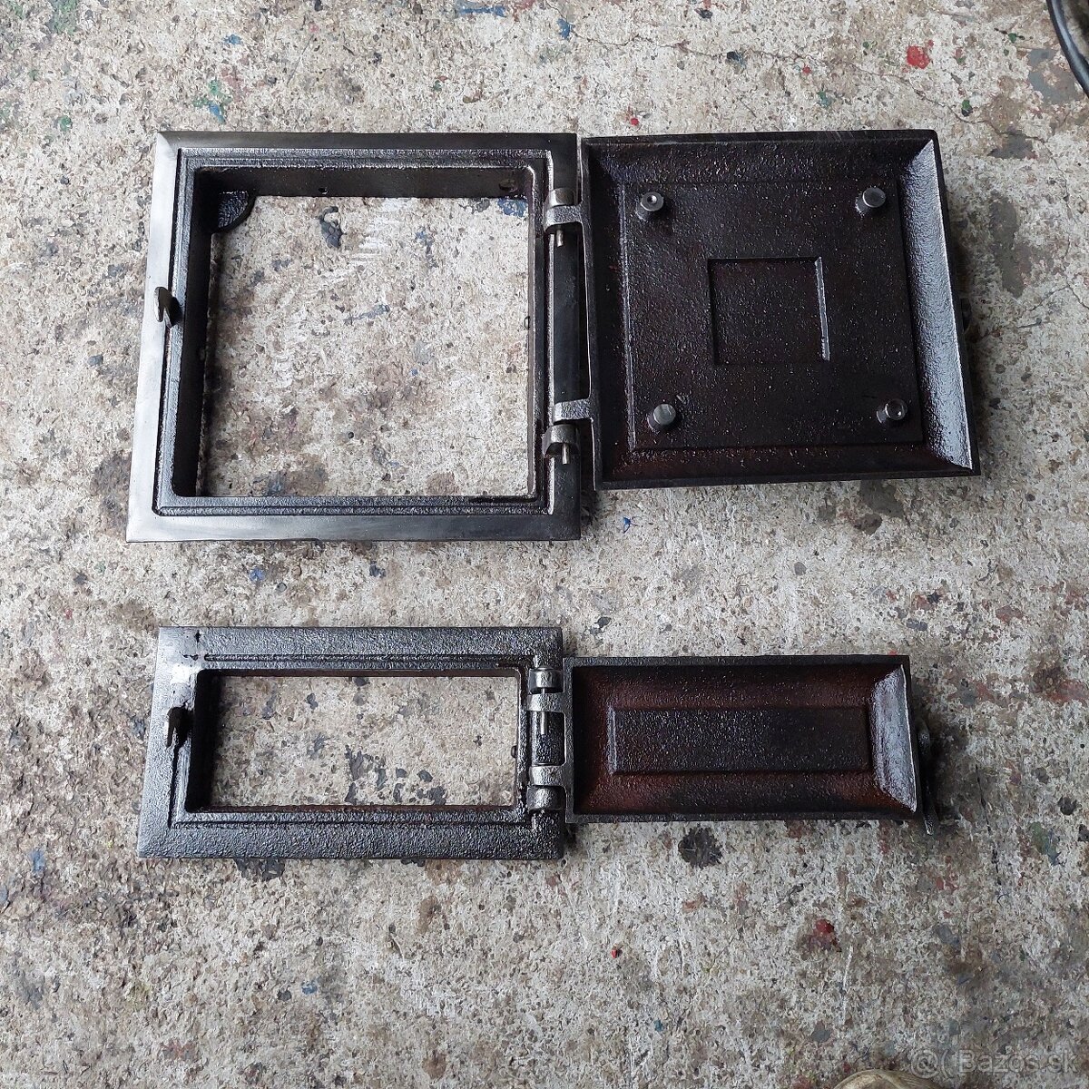 Liatinové dvierka na pec sada 1 - 2