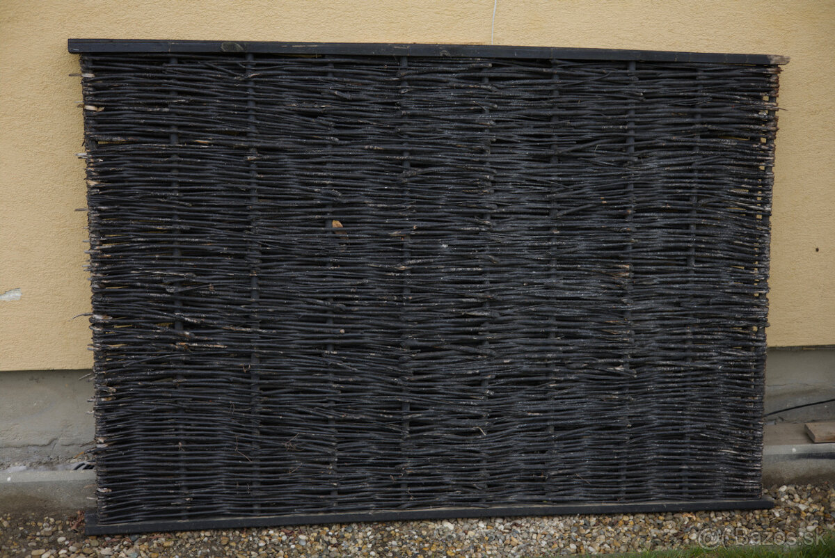 Drevené ratanové plotové dielce na plot – 176x115 cm – 2 ks - 2