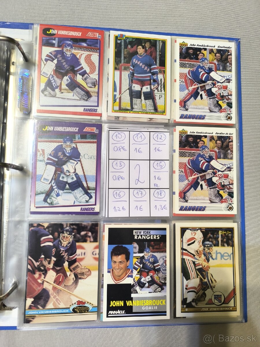 Hokejové kartičky - John Vanbiesbrouck 1 - 2
