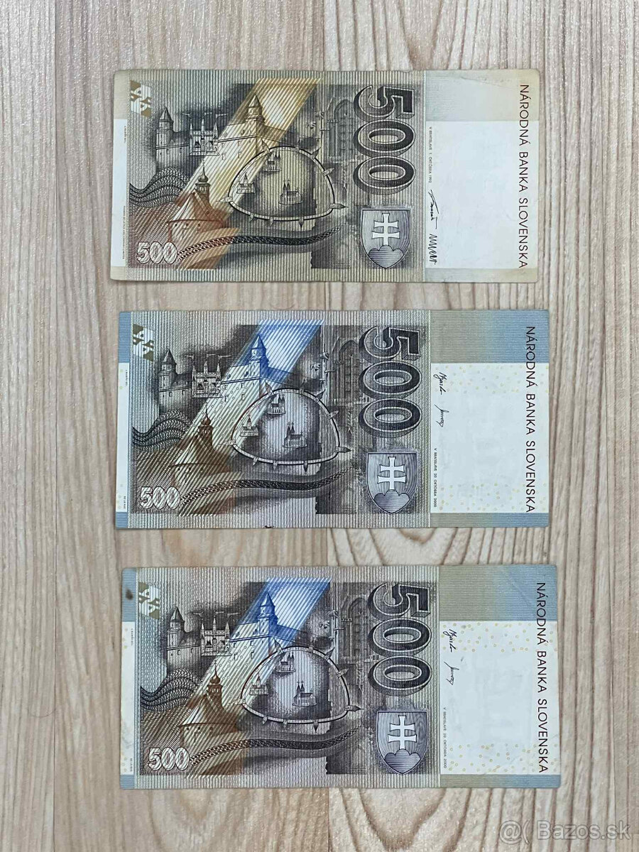 slovenské bankovky 500 SK - 2