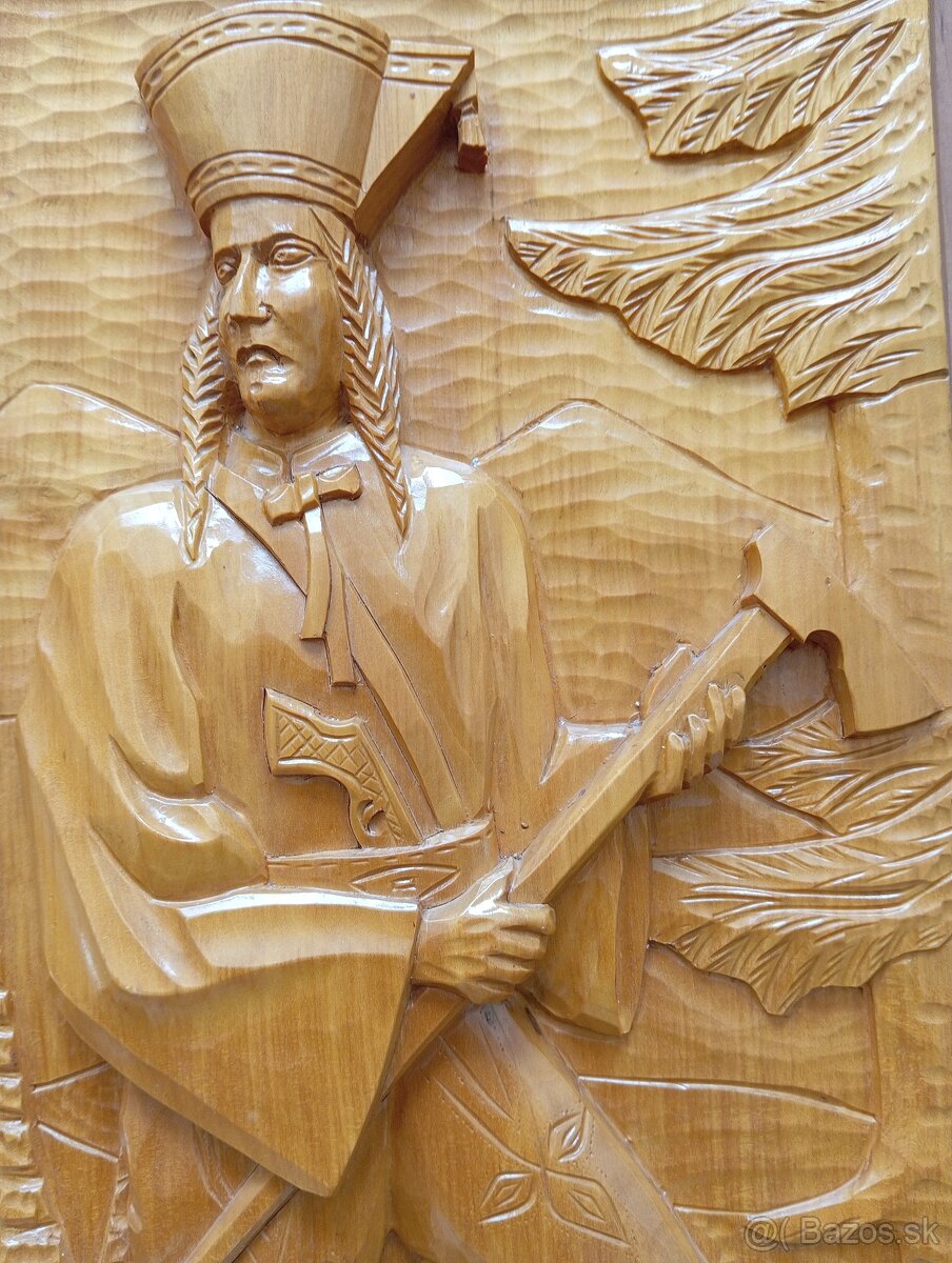 Predám vyrezávaný obraz Jánošíka - 2