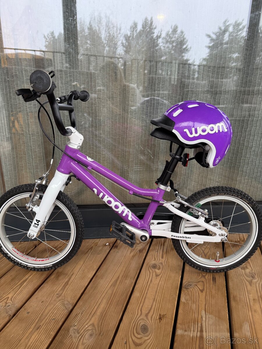 Woom 2 Fialový 14 + Prilba Woom S - 2