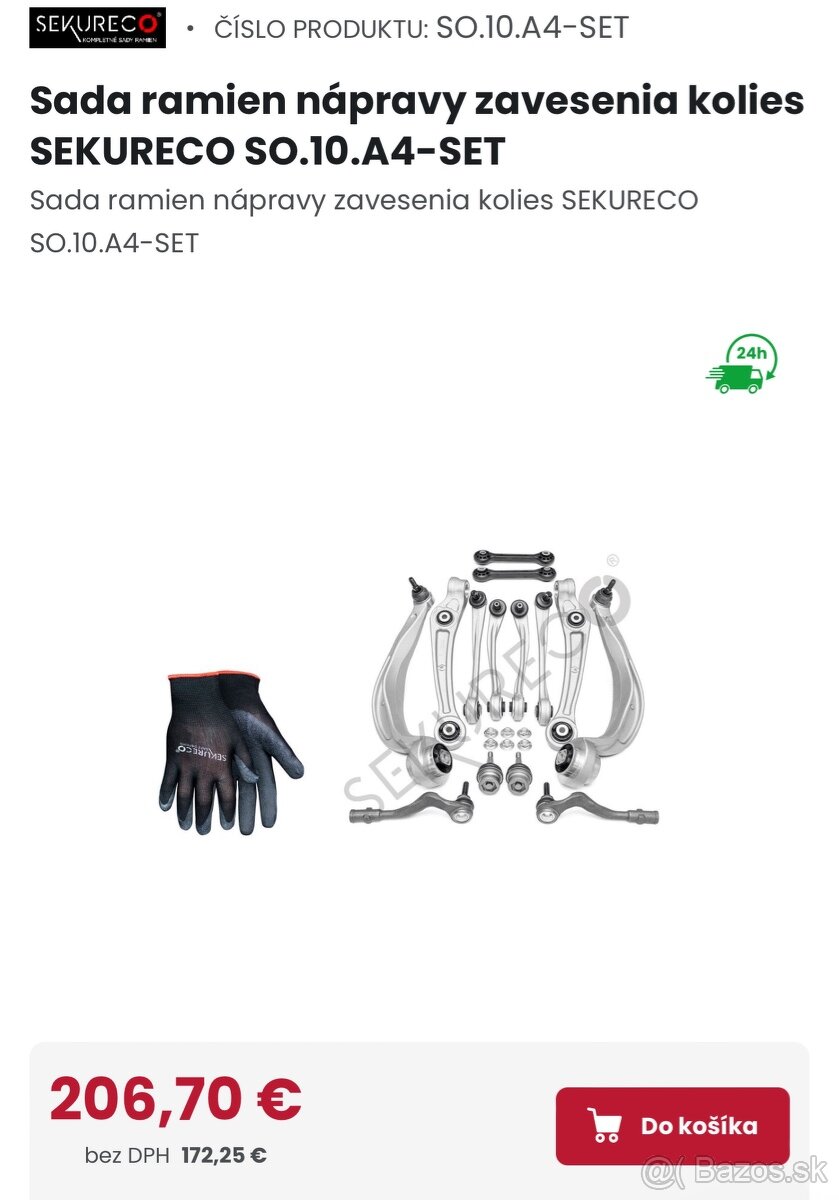 Audi A4A5A6A7Sada ramien nápravy zavesenia kolies SEKURECO - 2