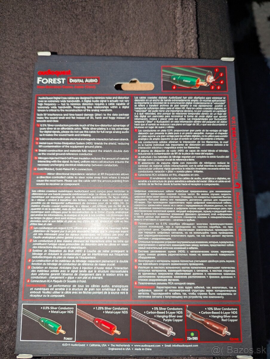 Forest digitálny audio kábel 0.75m - 2