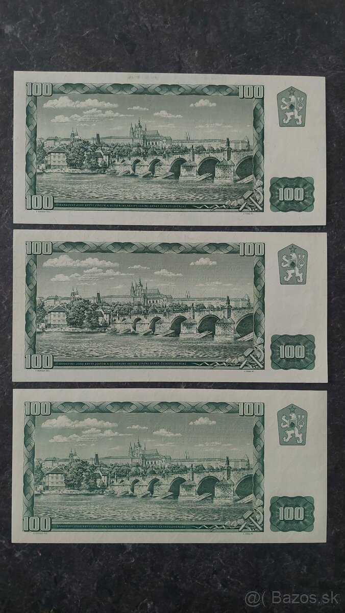 100 Kčs 1961, stav N (UNC) - 2