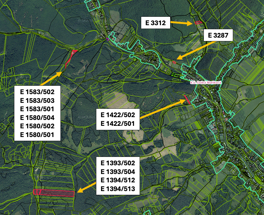 Dolná Mariková – 10.126 m2 Podiely na ornej pôde a lesoch - 2