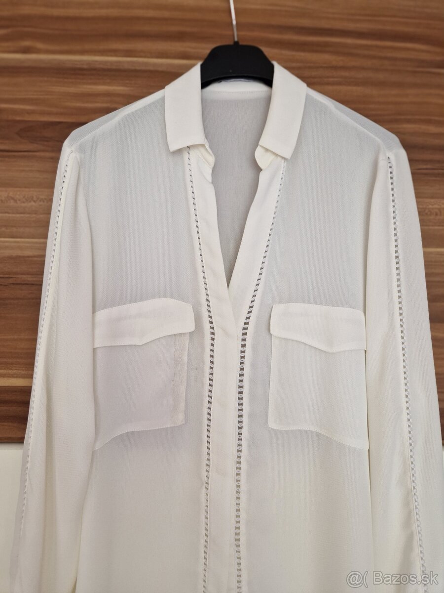 2x košele MANGO veľ. 40, 1x farebná veľ. 40 - 2