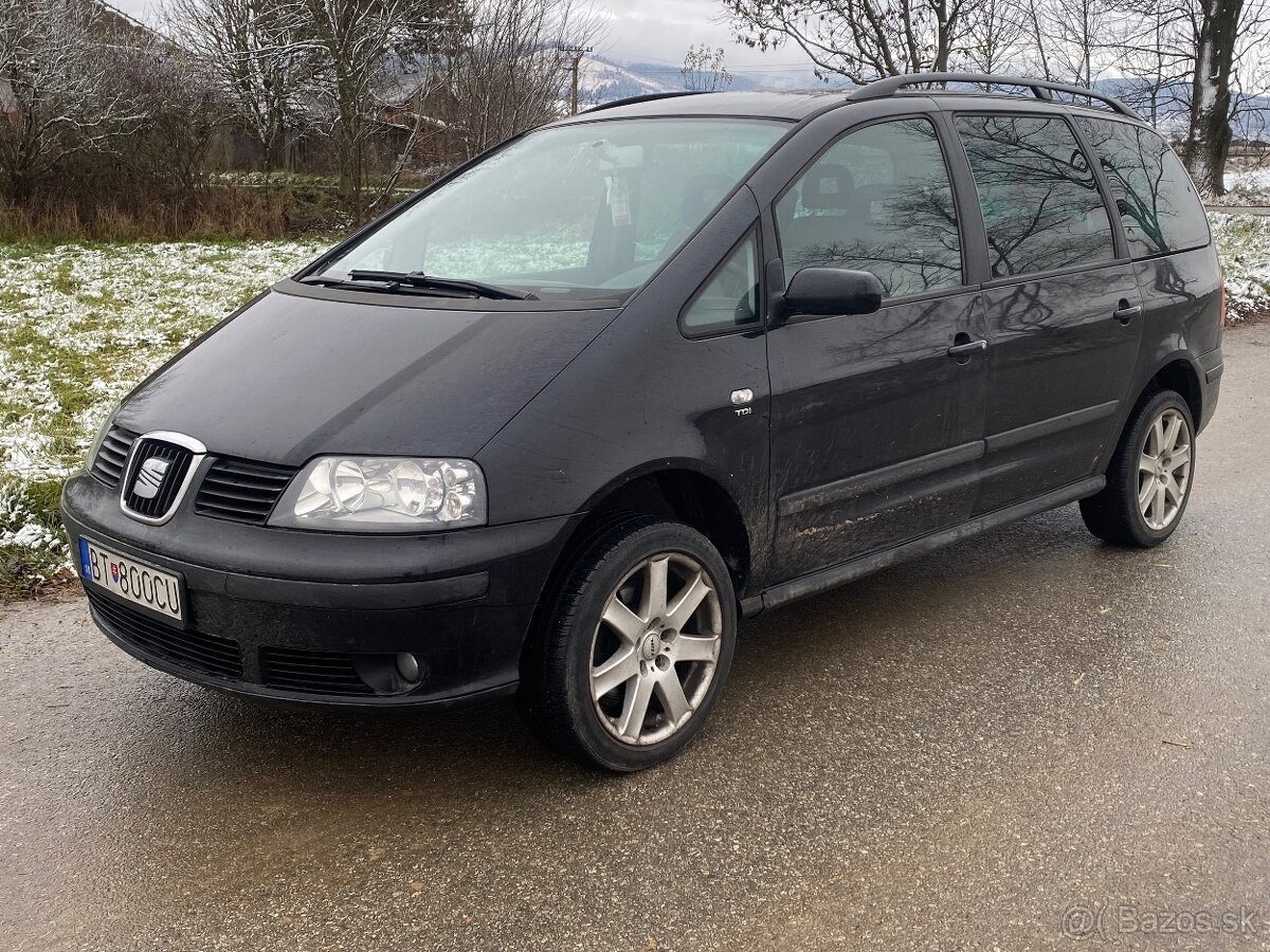 Seat alhambra 2008 1.9tdi 85kw zachovalá bez hrdze čierna - 2