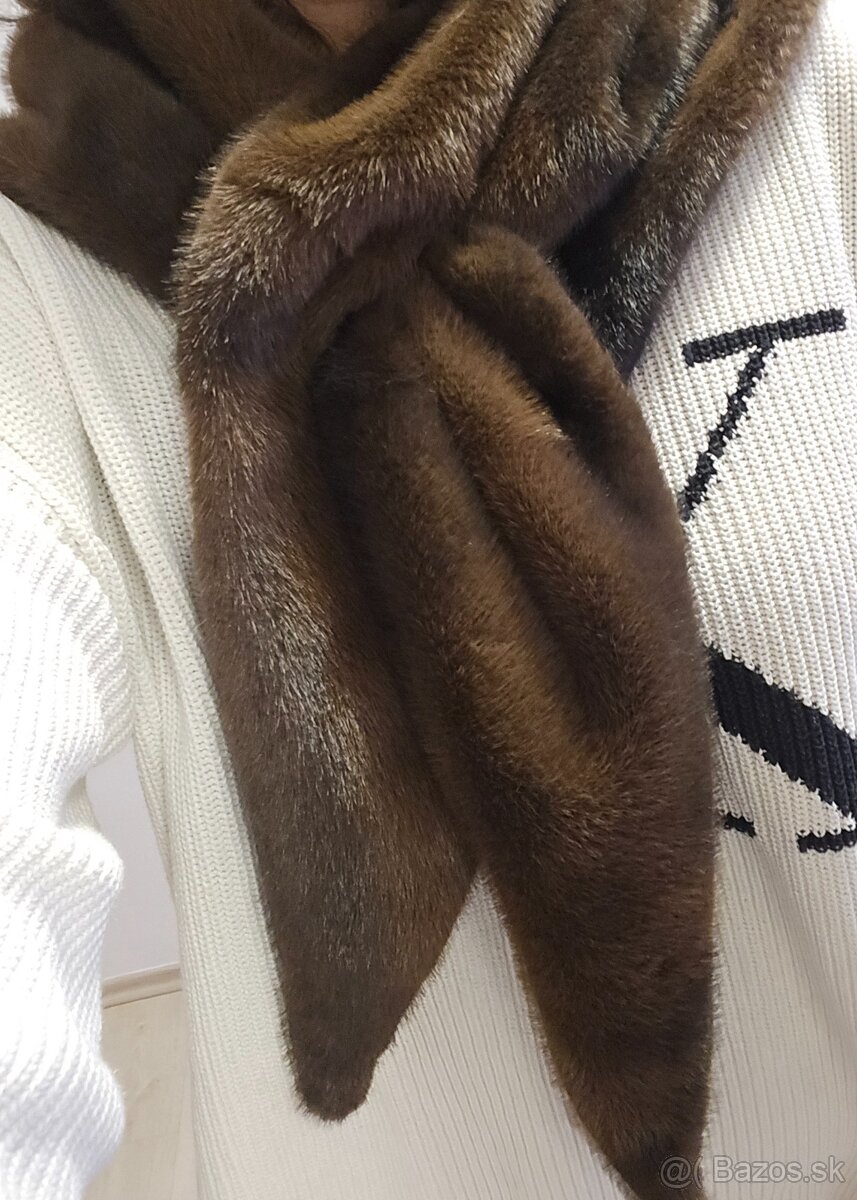 Kožušinový šál zara - 2