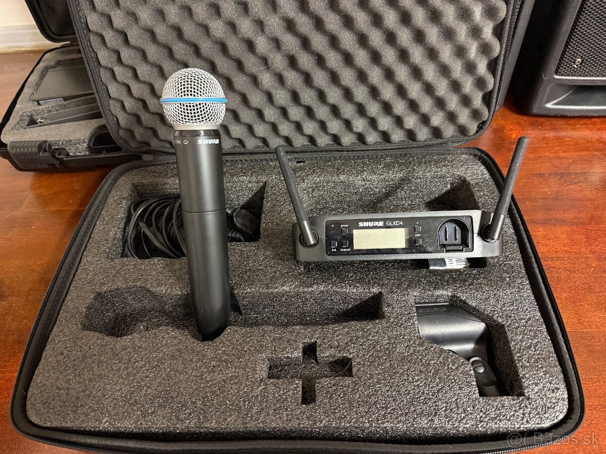 Predám bezdrôtový mikrofónový systém Shure GLXD4+BETA58A - 2