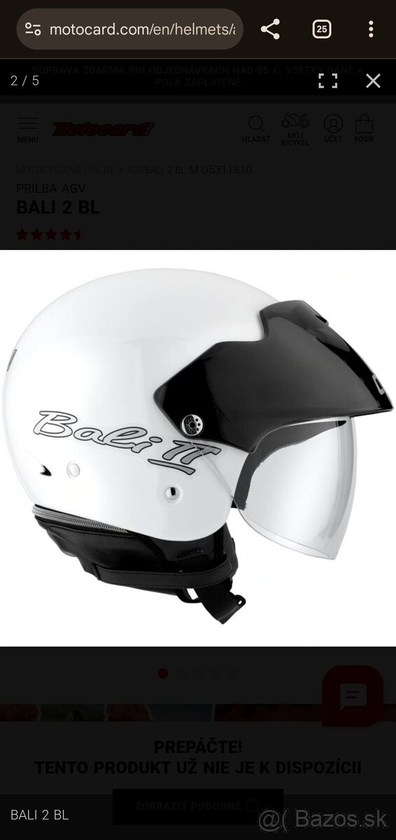 Prilba AGV Bali velkost S/M - 2