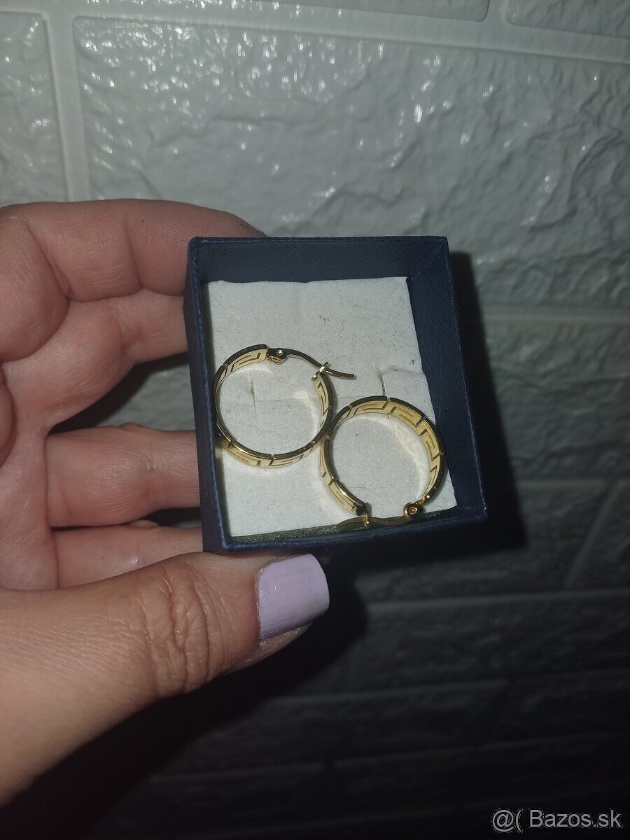 Náušnice-chirurgická oceľ+prsteň v.55 - 2