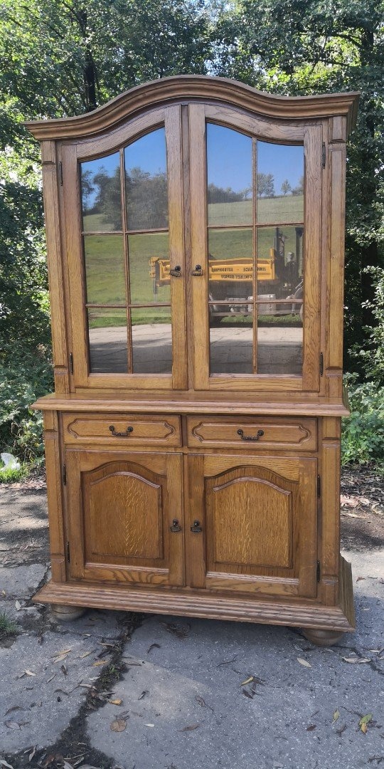 Rustikálna masivná vitrína - 2