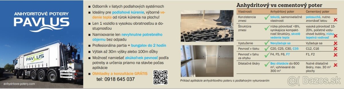 Anhydritový liaty poter - 2