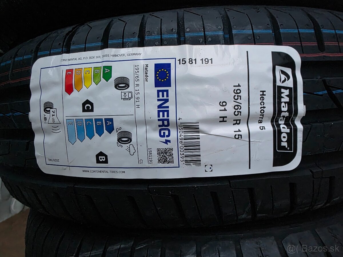 Nové letné pneumatiky 195/65 r15 - 2