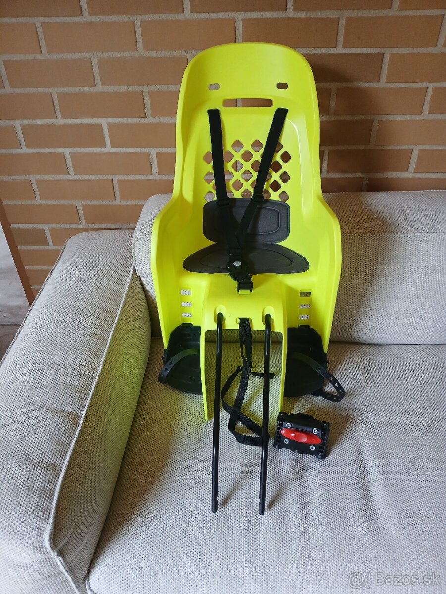 Detská sedačka zadná Polisport Joy 29 na rám - neónová žltá - 2