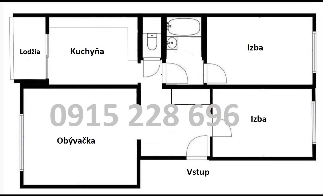 REZERVOVANÉ 3-izbový byt - sídlisko Zapotočky (Prievidza) - 2
