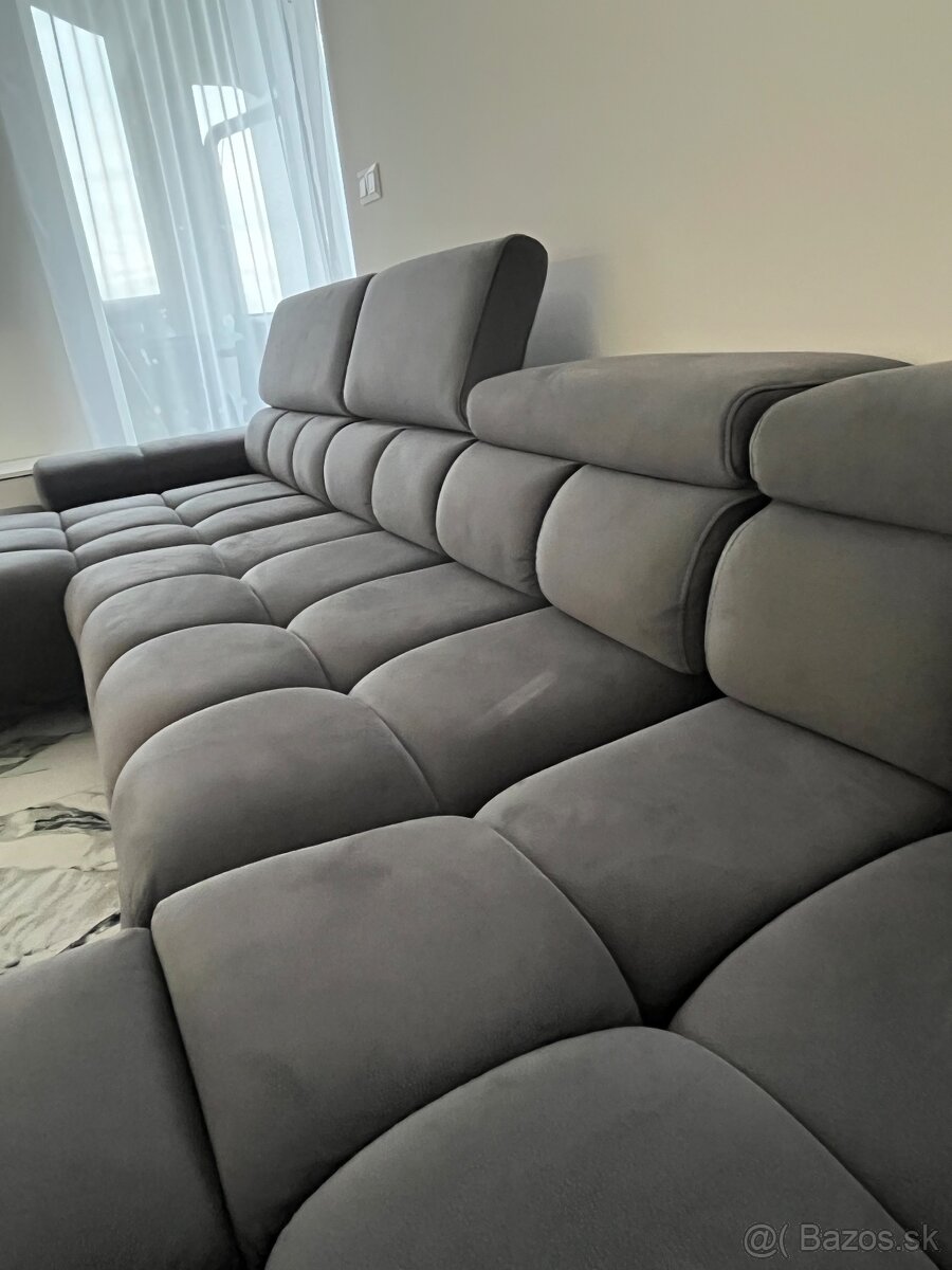 Antracitová sedacia súprava XL - 2