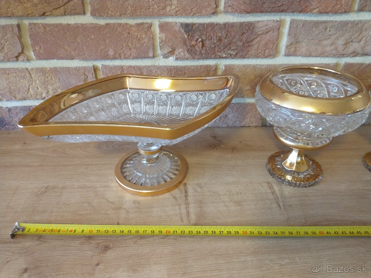 kryštál, sklo, žardiniéra, misa - 2