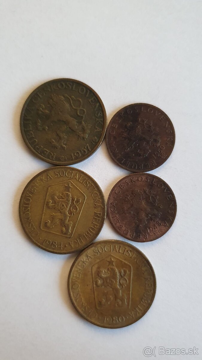 Československé koruny a 20 haliere - 2