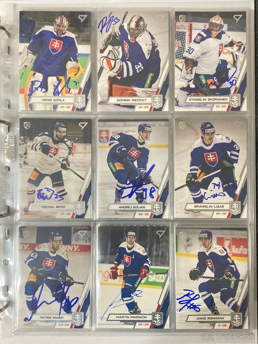 Hokejové Slovensko - Autogramy - 2