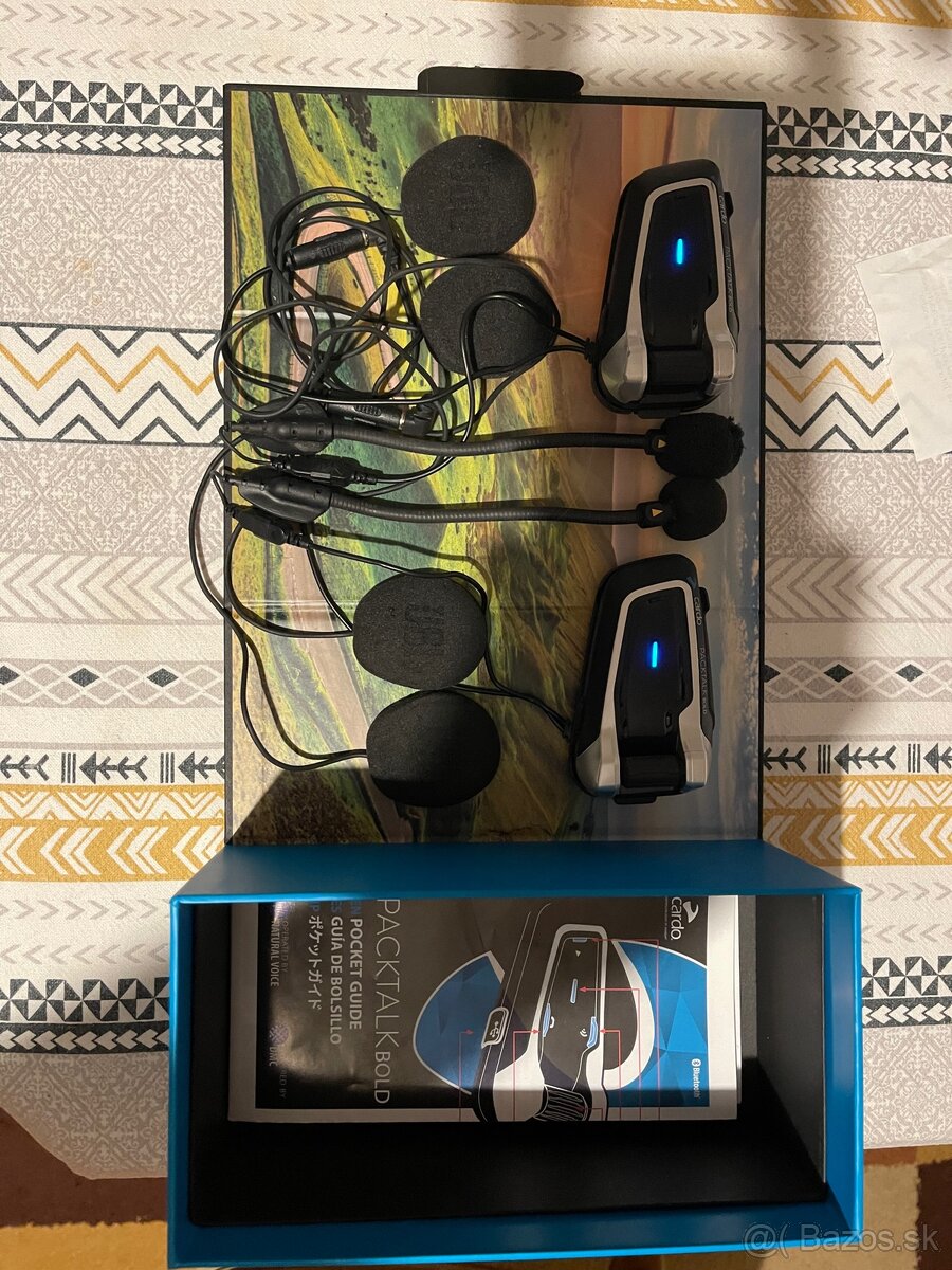 Predám 2x intercom na moto Cardo Packtalk Bold JBL - 2