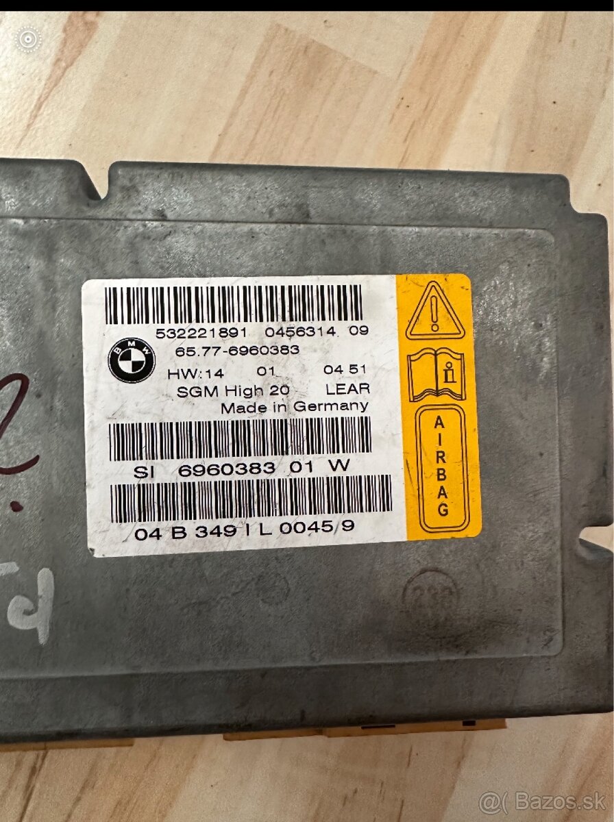 BMW 5 Series E60 E61 SRS riadiaca jednotka - 2