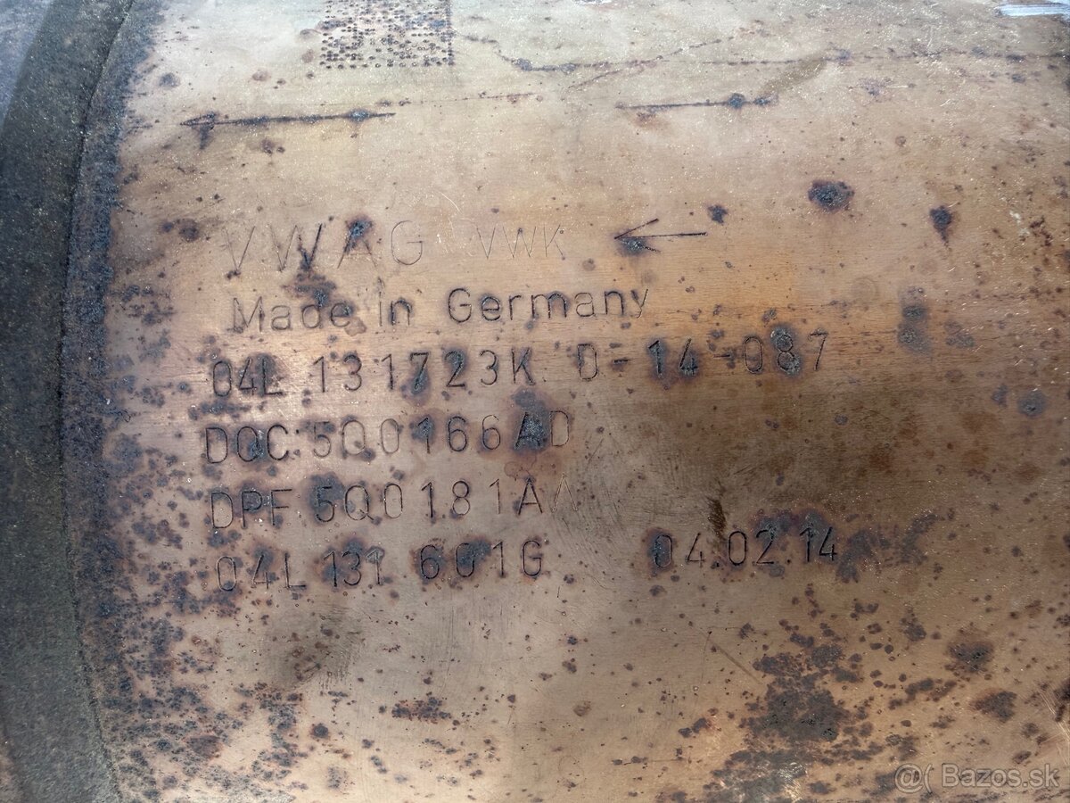 DPF filter 2.0 tdi 110kw vyčistený - 2