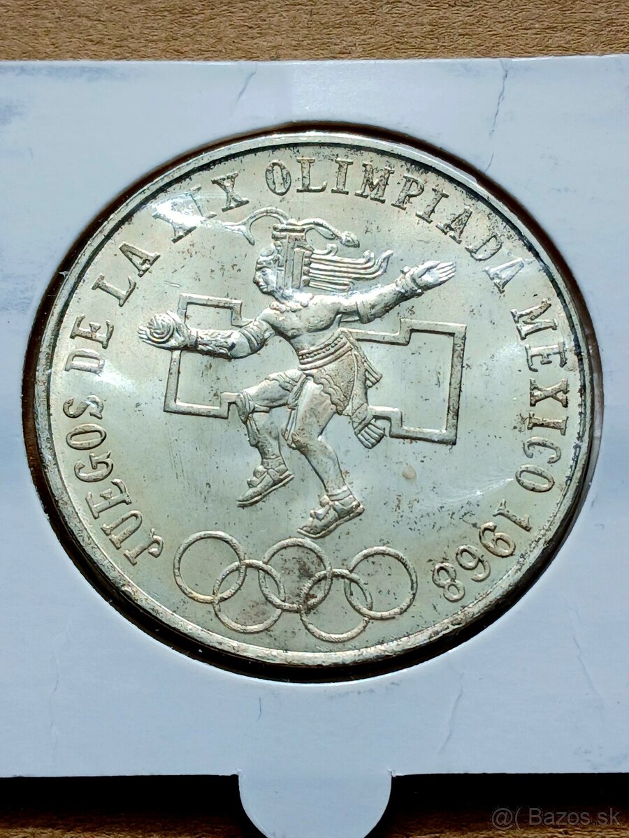 25 pesos 1968, striebro - 2