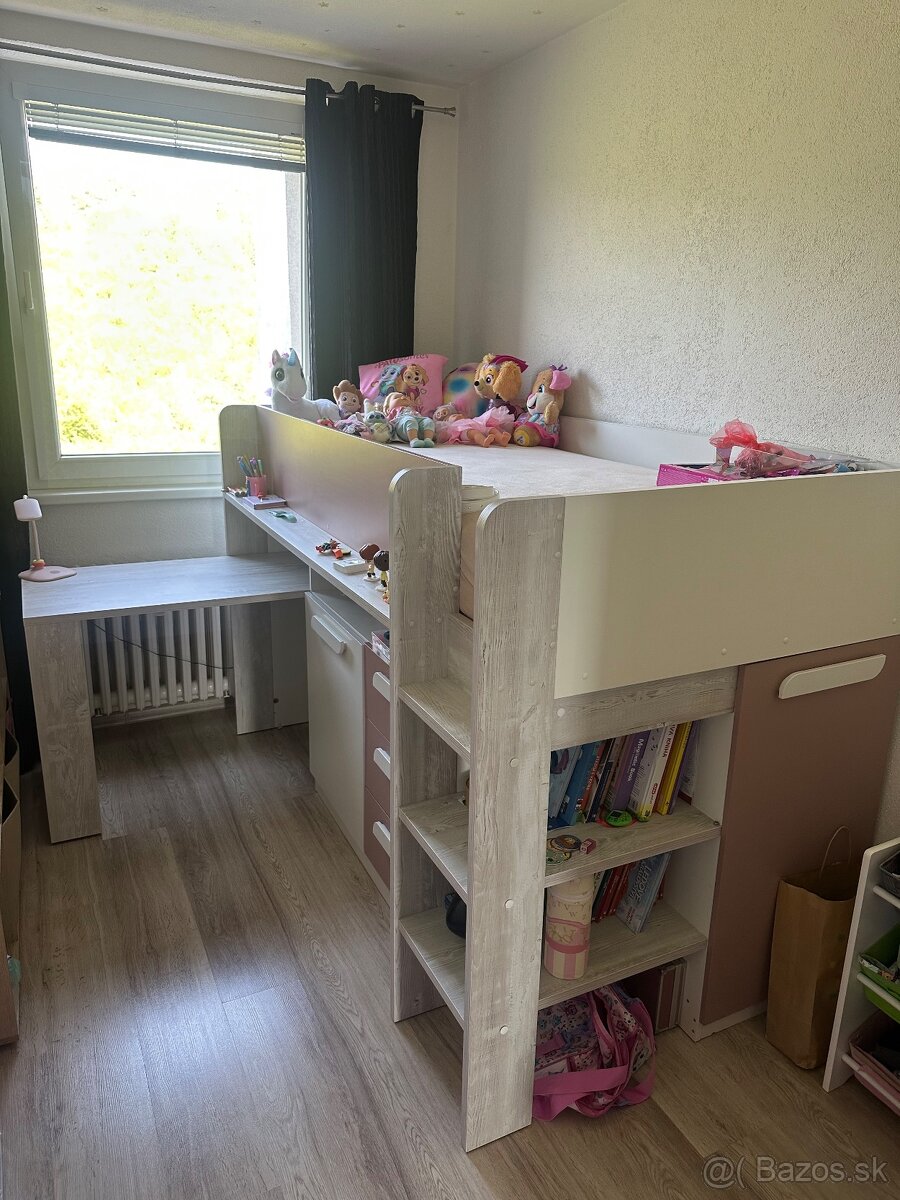 Detská posteľ s písacím stolom - 2