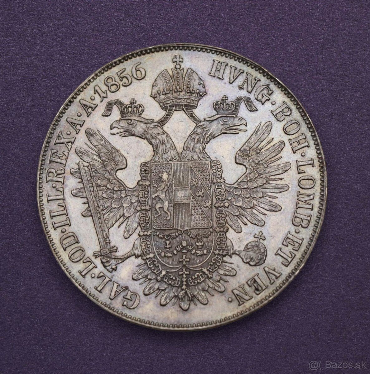 Strieborný Konvenčné Toliar FJ I. 1856 A - Vzácnejšie Top - 2