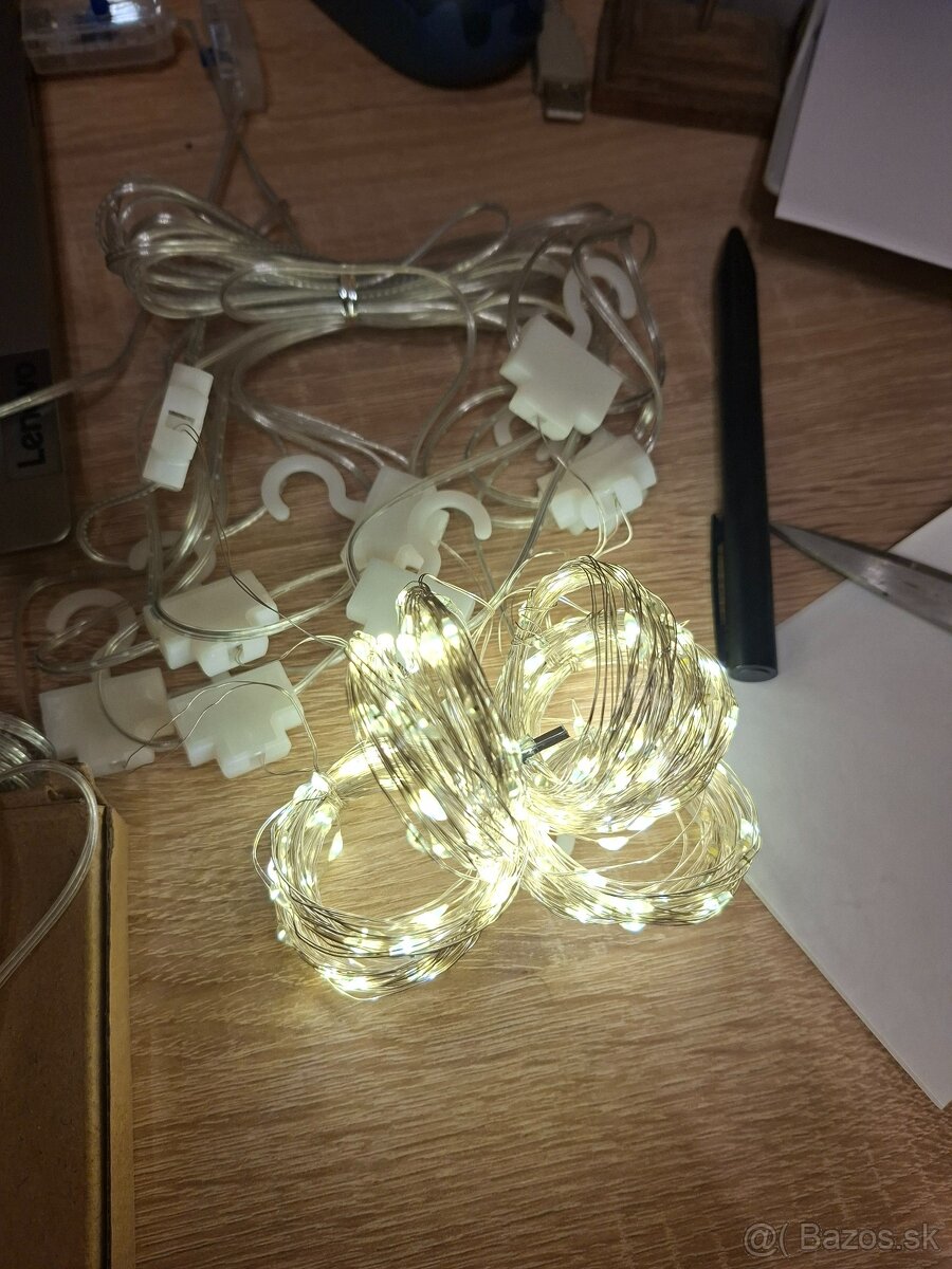 Závesné svetlá Jsdoin 3m, USB, 300 LED, ovládateľné, 2ks - 2