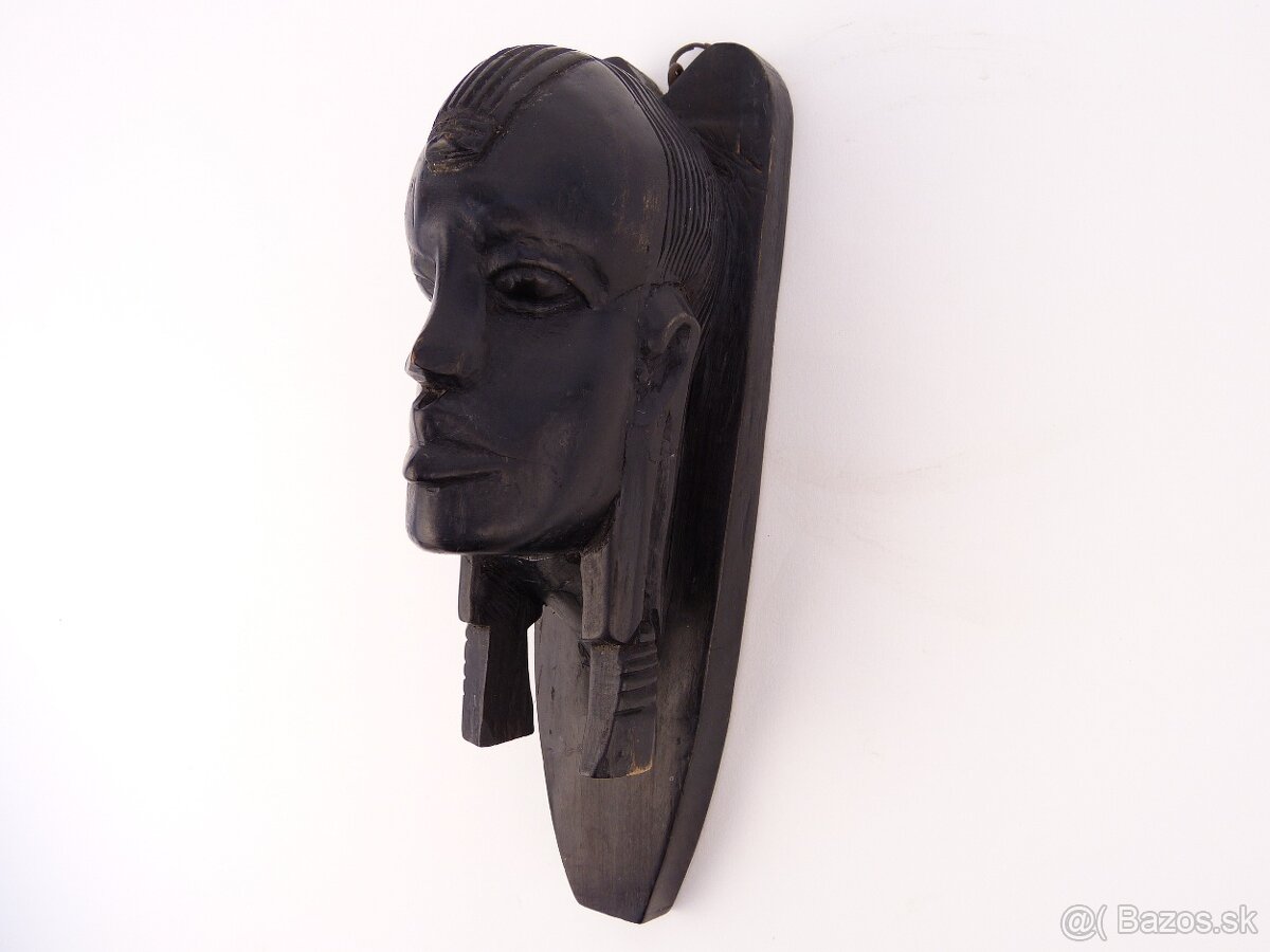 Africká Ebenová Busta - Maasai Bojovník - 2