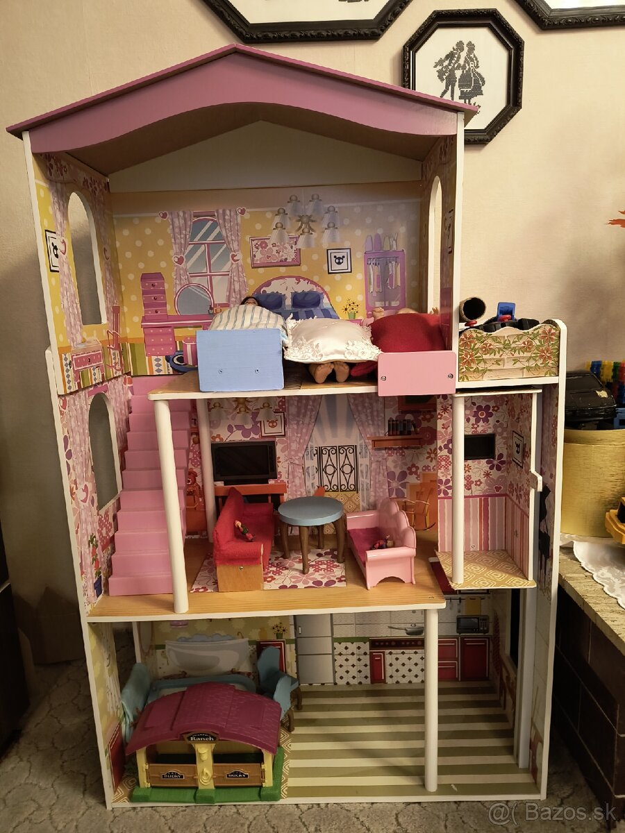 Veľký drevený domček pre bábiky - 2