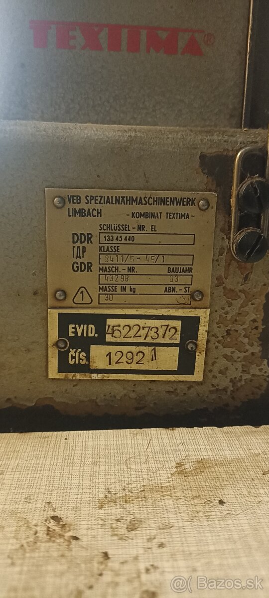 Šijací stroj Textima - 2