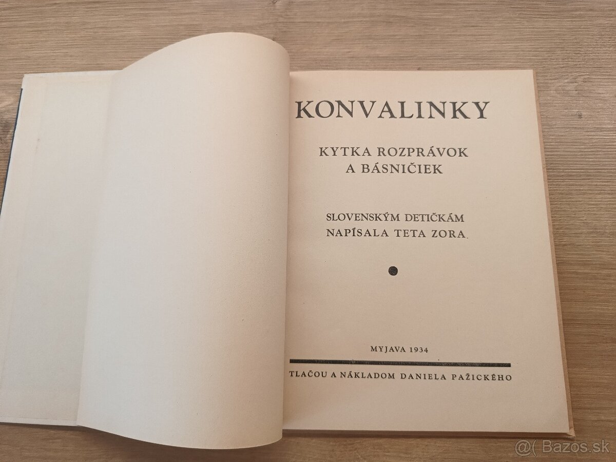 Konvalinky - kytka rozprávok a básničiek 1934 Myjava - 2
