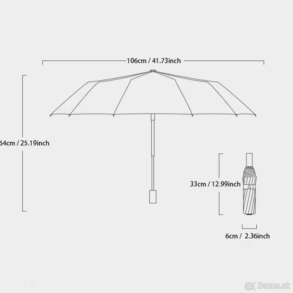 Super automatický dáždnik - tmavomodrý - 2