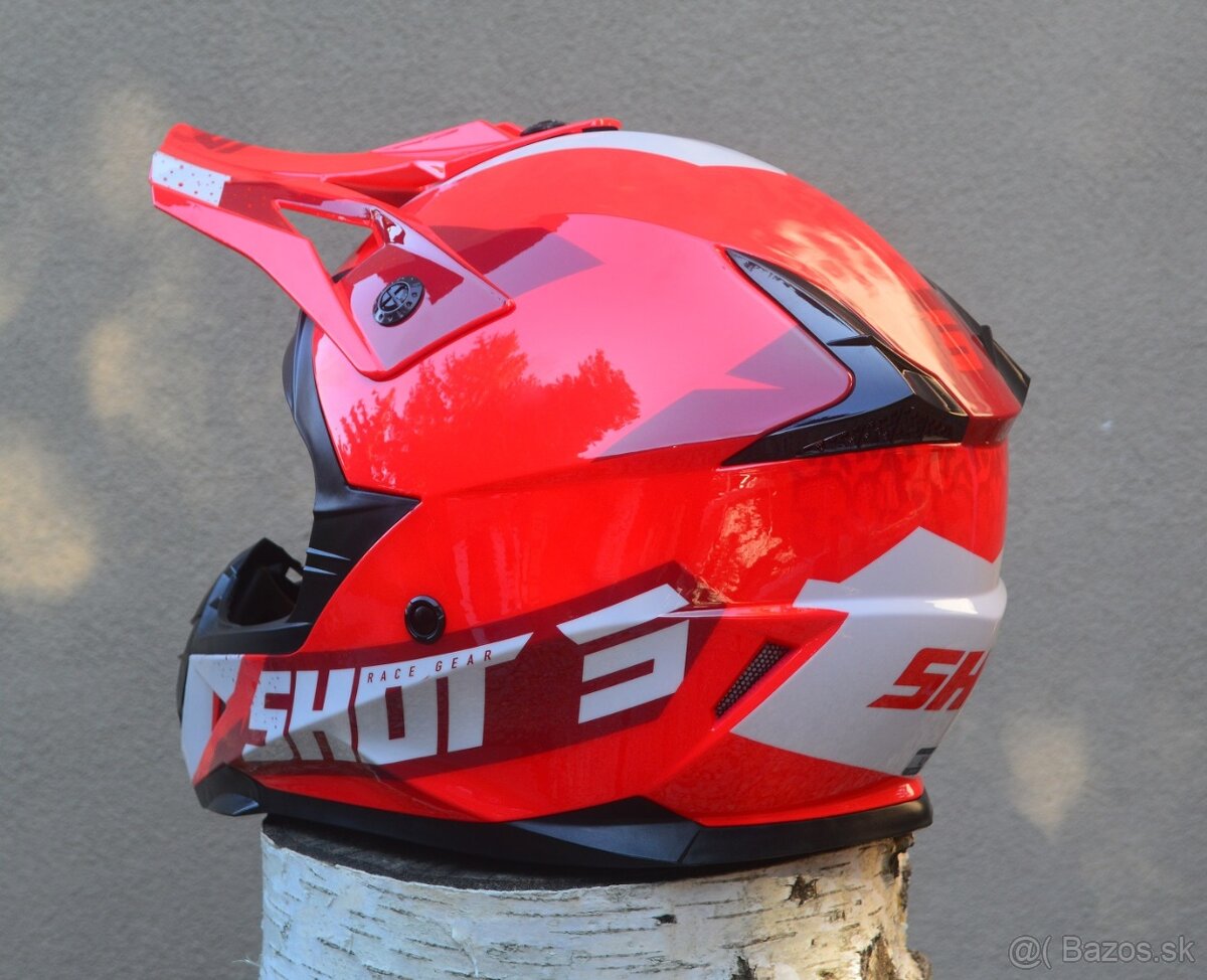 Prilba helma okuliare červené shot - 2
