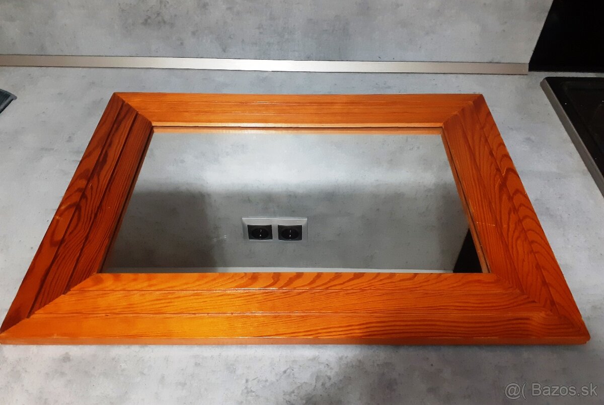 Zrkadlo s dreveným rámom - 2