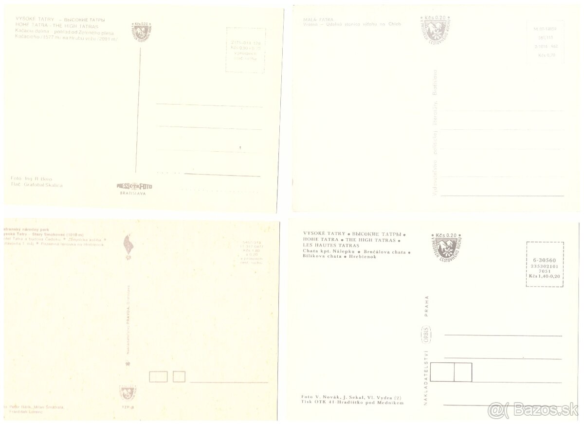 Pohľadnice Vysoké Tatry farebne - 2