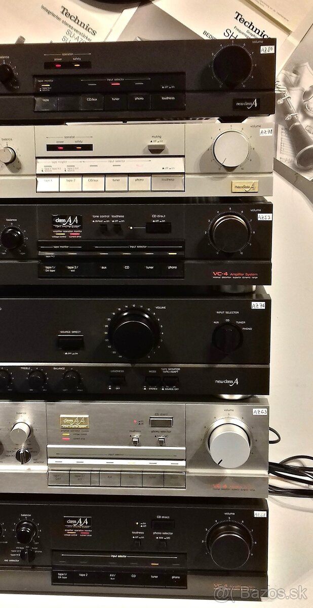 SERIA zosilnovac TECHNICS Class A, Class AA, vyr. JAPAN= Zo1 - 2