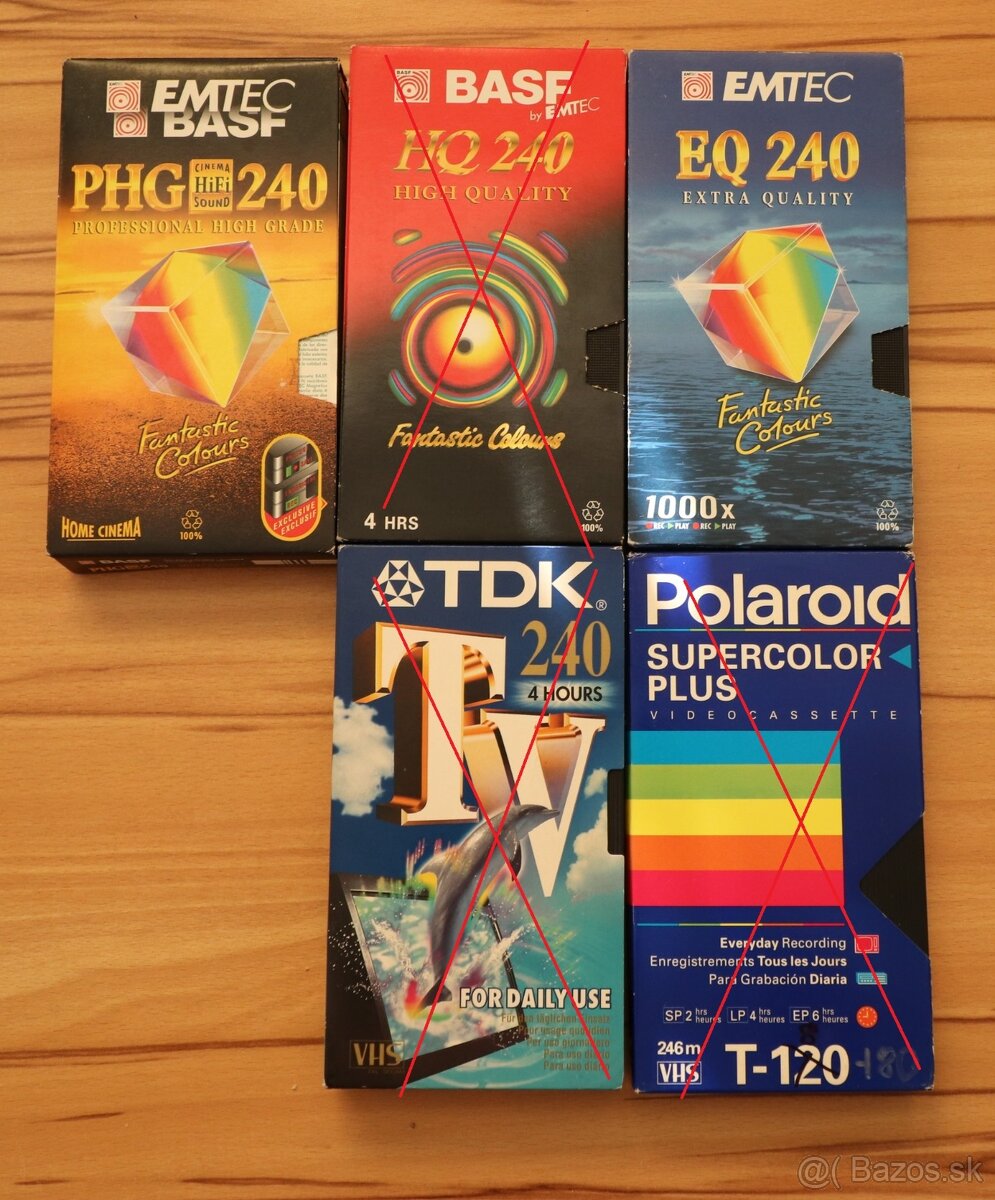 Video VHS kazety 18ks, Panasonic diaľkové a návod - 2